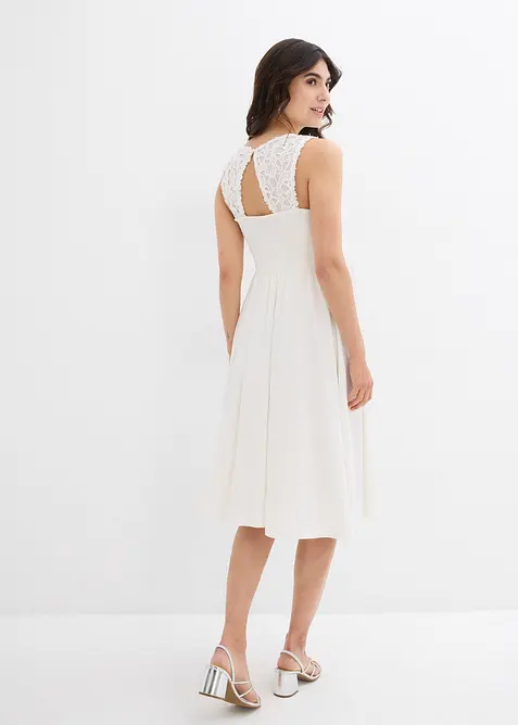 Těhotenské šaty s krajkou a elastickým zadním dílem, bonprix