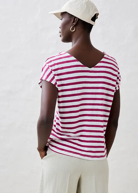 Tričko z čistého lnu, s netopýřími rukávy, bonprix