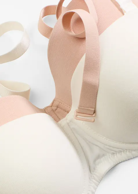 Multifunkční podprsenka s kosticemi a organickou bavlnou (2 ks v balení), bonprix