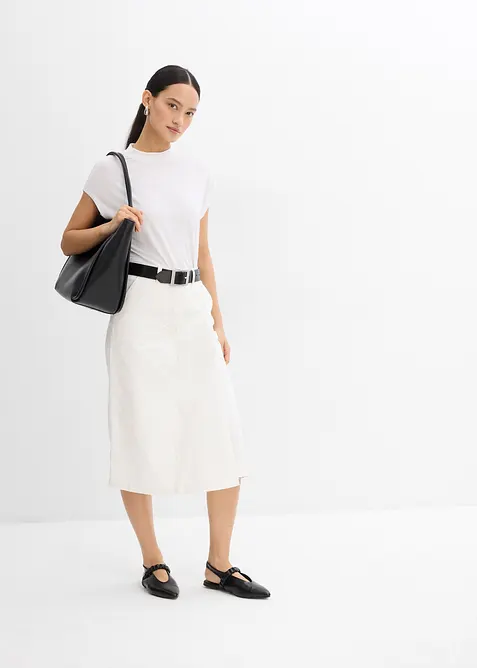 Kalhotová sukně z elastického bavlněného materiálu, bonprix