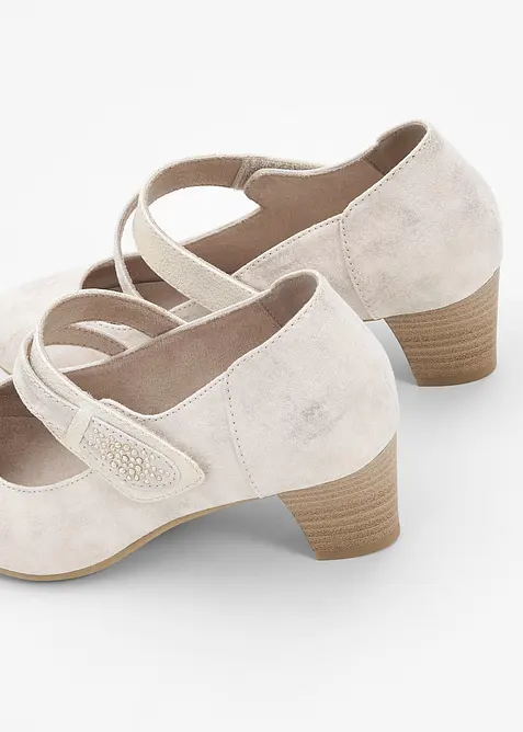 Lodičky s p&aacute;skem přes n&aacute;rt, značky Jana, v pohodln&eacute; &scaron;&iacute;řce, Jana