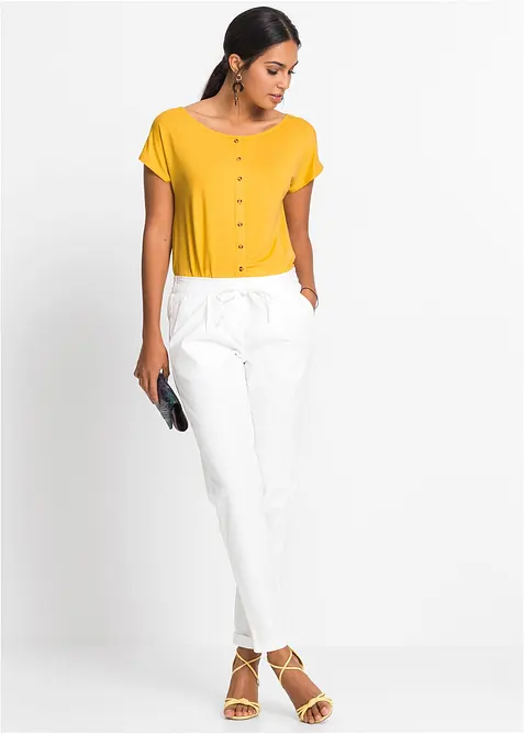 Lněn&eacute; kalhoty, bonprix