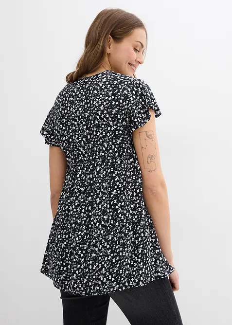 Těhotenská a kojící halenka 2 v 1, ze splývavé viskózy, bonprix