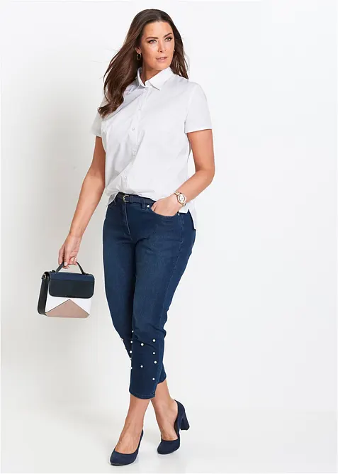 Halenka s krátkým rukávem, z popelínu, bonprix