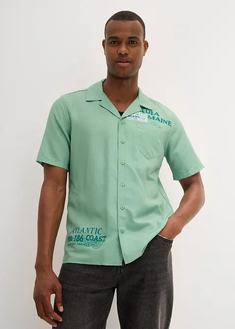 Košile z čisté bavlny, krátký rukáv, bonprix