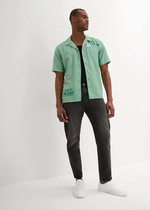 Košile z čisté bavlny, krátký rukáv, bonprix