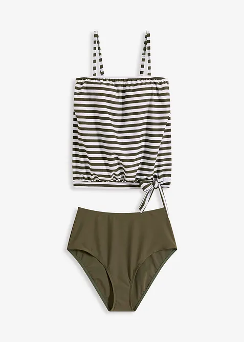 Oversize tankiny (2d&iacute;ln&aacute; souprava) s odn&iacute;mateln&yacute;mi ram&iacute;nky, bonprix