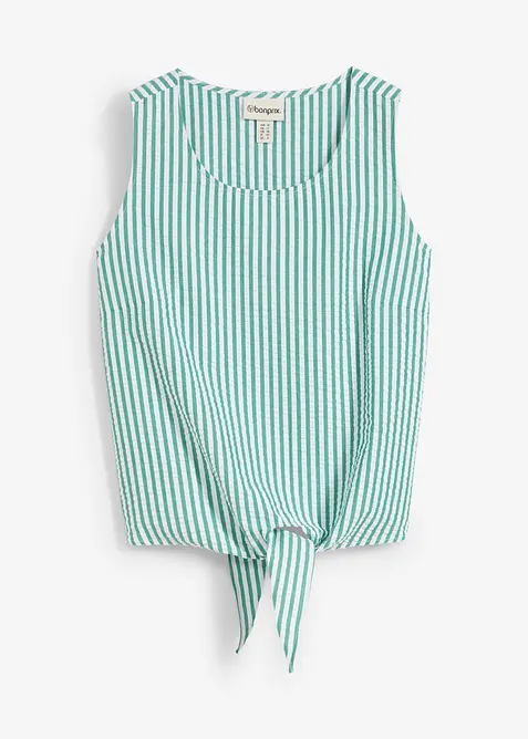 Halenkov&yacute; top z čist&eacute; bavlny, bonprix