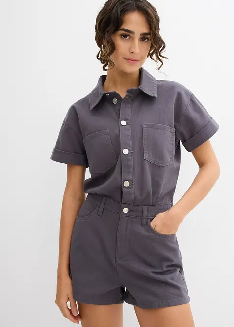 Krátký overal z čisté bavlny, bonprix