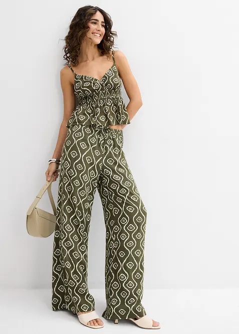 Kalhoty bez zapínání, ze splývavé viskózy, bonprix