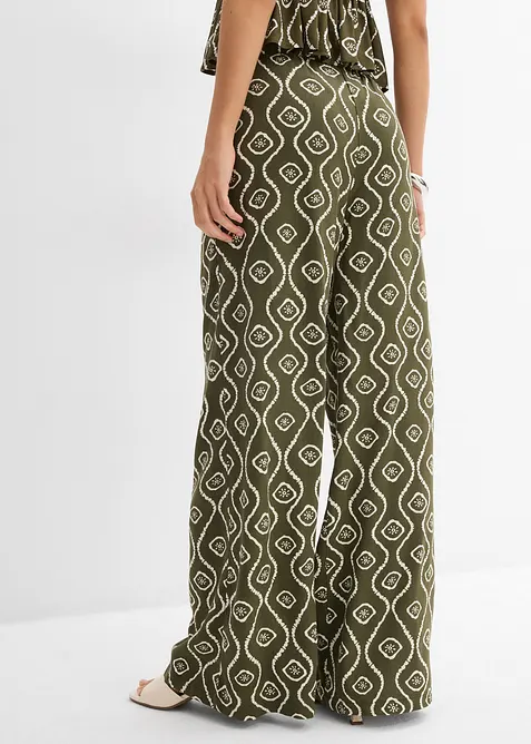 Kalhoty bez zapínání, ze splývavé viskózy, bonprix