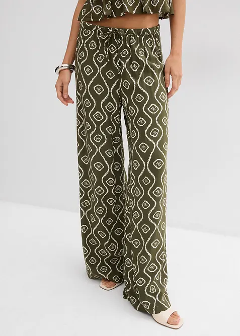 Kalhoty bez zapínání, ze splývavé viskózy, bonprix