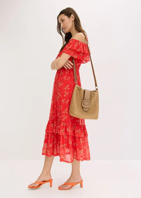 Žerzejové síťované šaty, bonprix