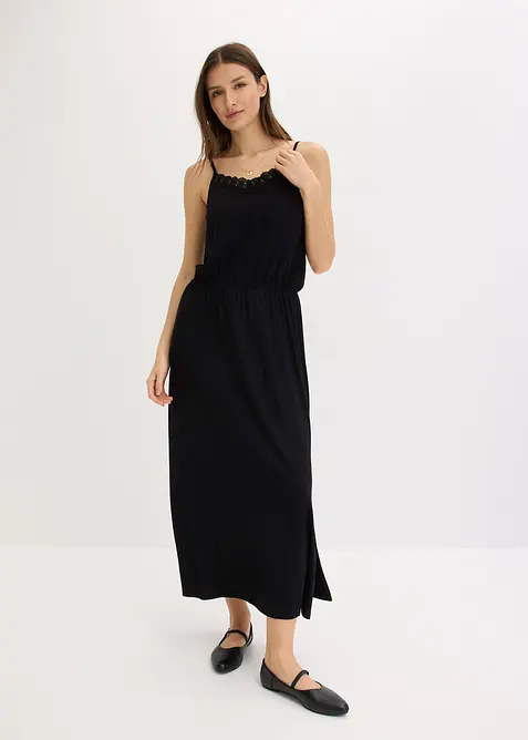 Žerzejové šaty s krajkou, bonprix