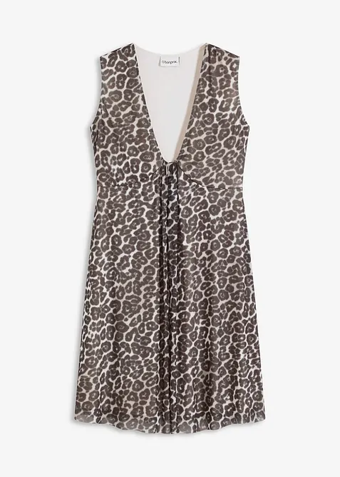 Žerzejové šaty se síťovinou, bonprix