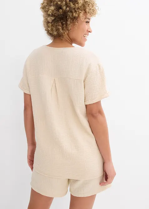 Úpletová tunika z jemného mušelínu, bonprix