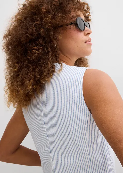 Džínová vesta s proužky, bonprix