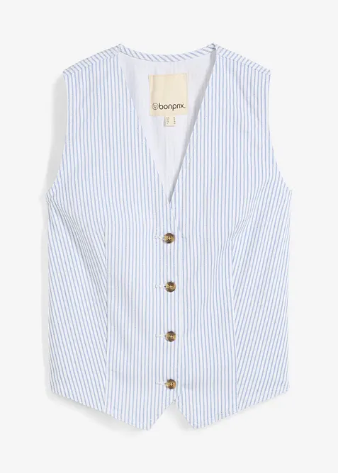 Džínová vesta s proužky, bonprix