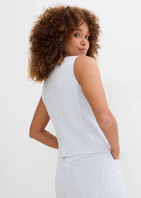 Džínová vesta s proužky, bonprix