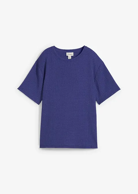 Tričko z krepu s efektem stromové kůry, bonprix