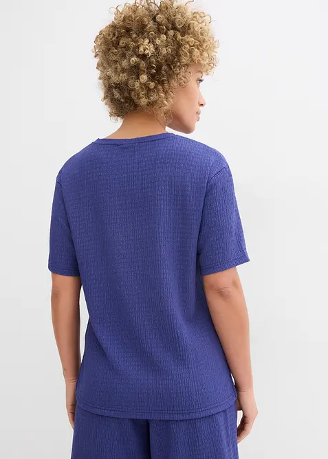 Tričko z krepu s efektem stromové kůry, bonprix