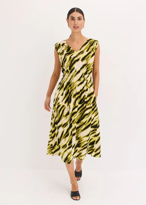 Žerzejové šaty s nařasením, bonprix