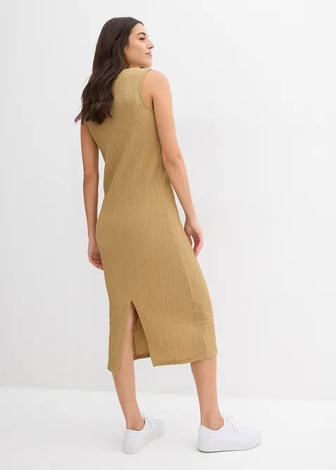 Žerzejové šaty z krepu s efektem stromové kůry, bonprix