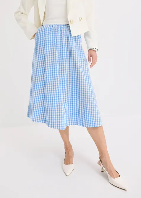 Midi sukně z čisté bavlny, bonprix