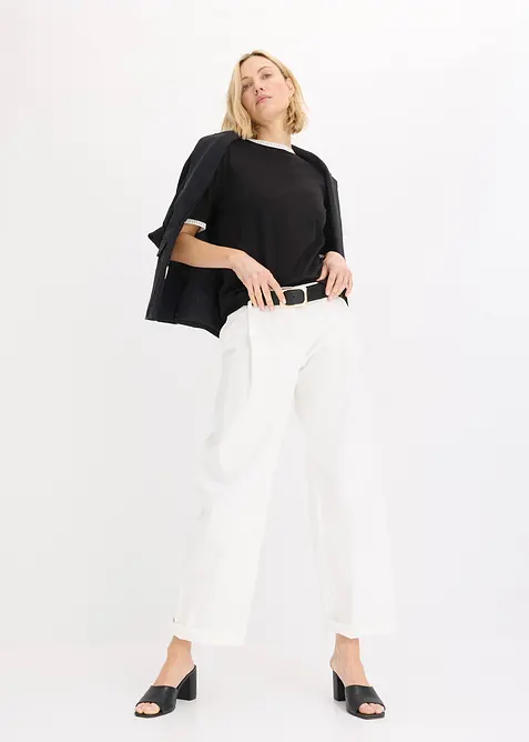 Triko s krajkov&yacute;m pr&yacute;mkem, bonprix