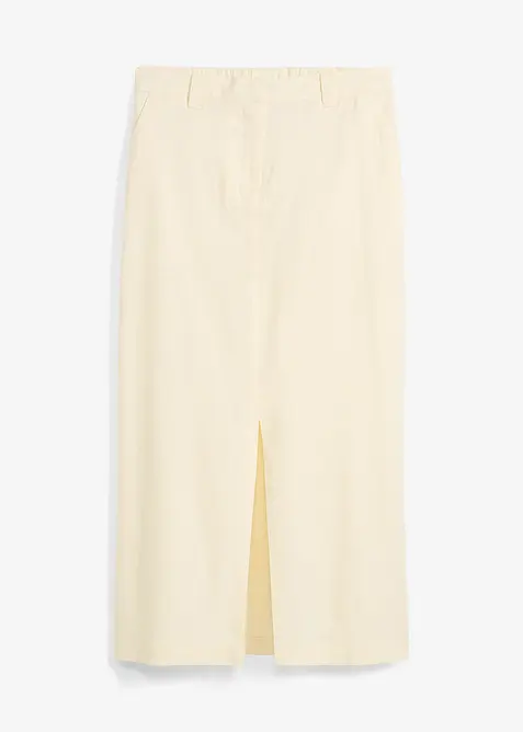 Midi sukně ze vzdušné lněné směsi, bonprix