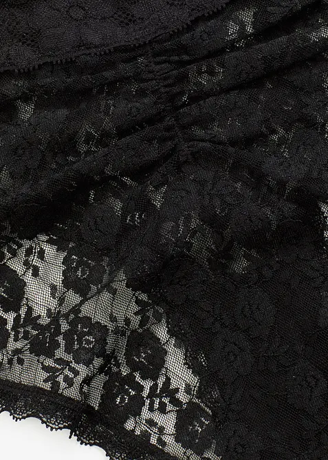 Bokové kalhotky z krajky, s nařasením (4 ks v balení), bonprix