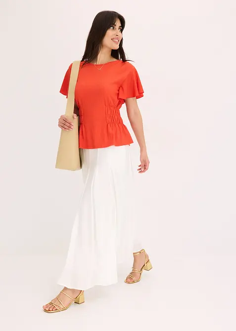 Triko se žabičkováním, z žerzejového krepu, bonprix