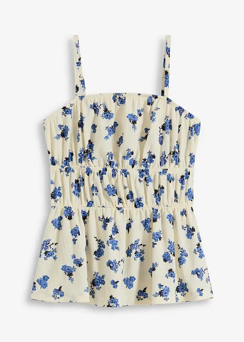 Top se špagetovými ramínky, ze strukturovaného krepu, bonprix