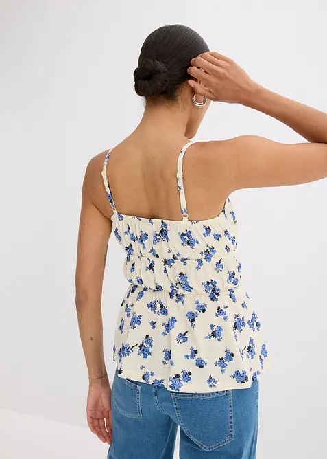 Top se špagetovými ramínky, ze strukturovaného krepu, bonprix