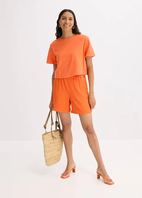 Žerzejové šortky z lehkého krepu, bonprix