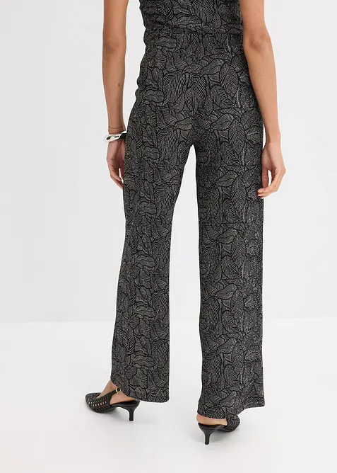 Žerzejov&eacute; kalhoty ze strukturovan&eacute;ho krepu, bonprix