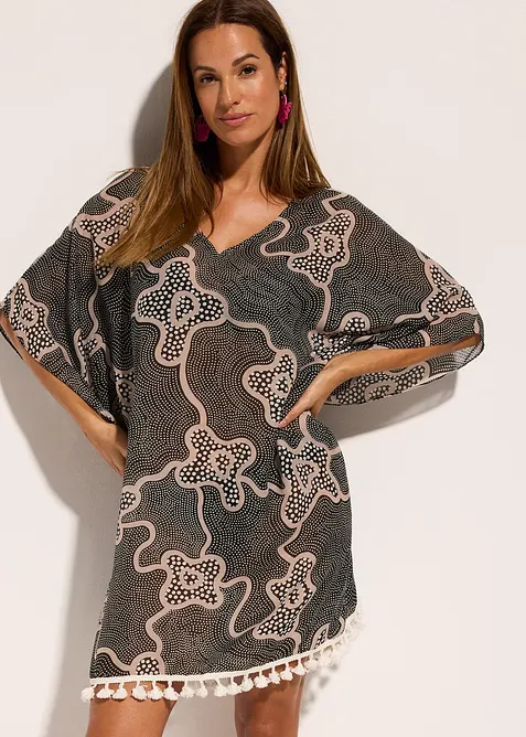 Průhledná plážová tunika, bonprix