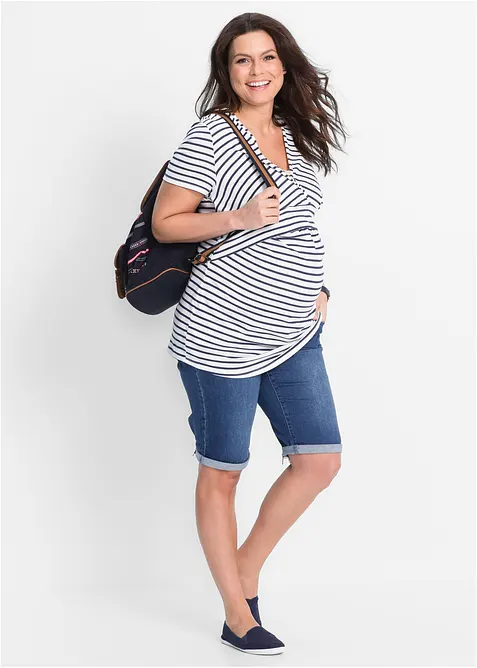 Těhotenské džínové bermudy, bonprix