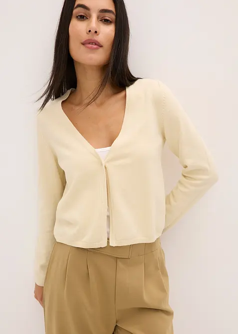 Jednoduch&yacute; kab&aacute;tek z jemn&eacute;ho &uacute;pletu, bonprix