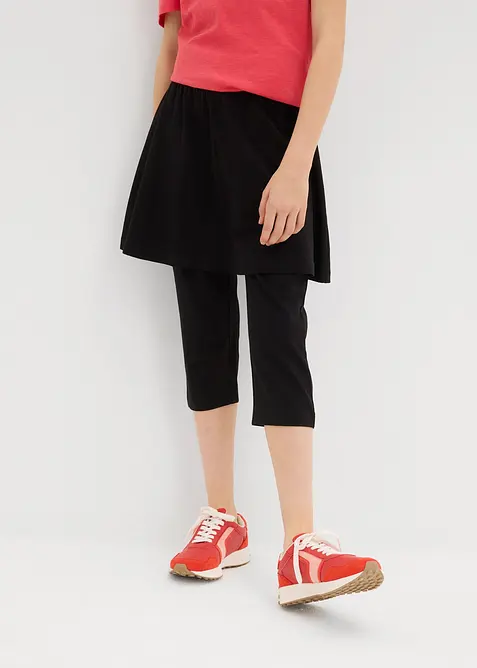 Capri leg&iacute;ny s integrovanou sukn&iacute;, bonprix