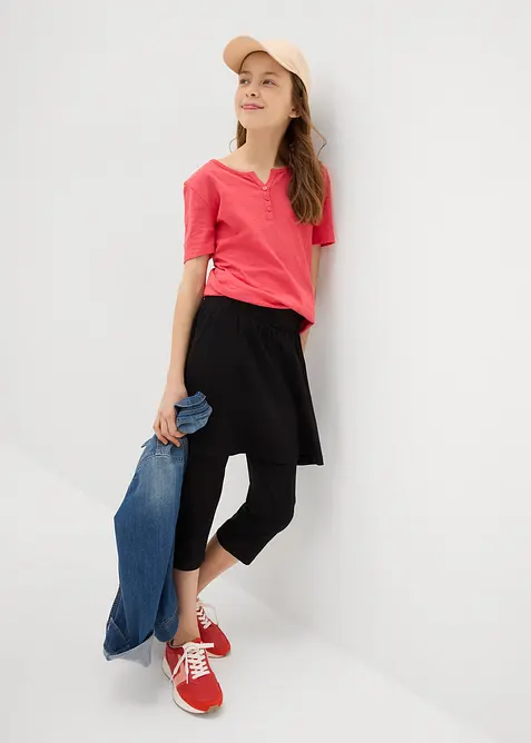 Capri leg&iacute;ny s integrovanou sukn&iacute;, bonprix