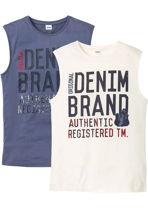 Tílko z čisté bavlny (2 ks v balení), bonprix