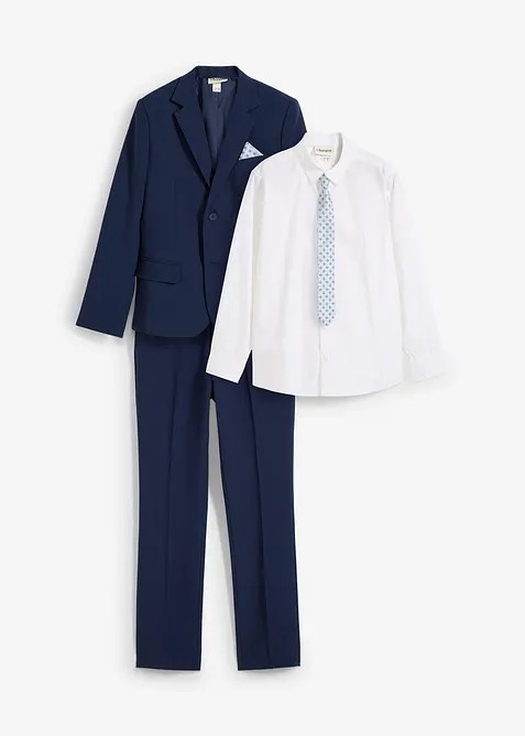 Oblek + košile + kravata (4dílná souprava), bonprix