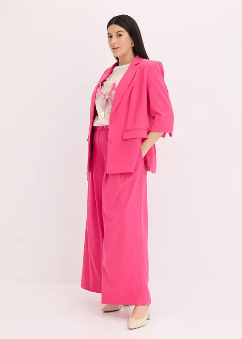 Triko s tkanou vsadkou, bonprix