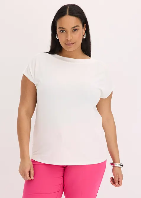 Triko se saténovým sedlem, bonprix