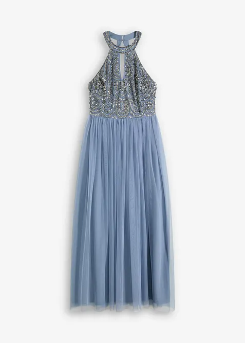 Maxi šaty s výšivkou z flitrů, bonprix