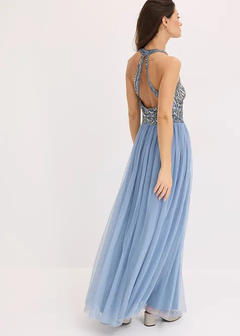 Maxi šaty s výšivkou z flitrů, bonprix