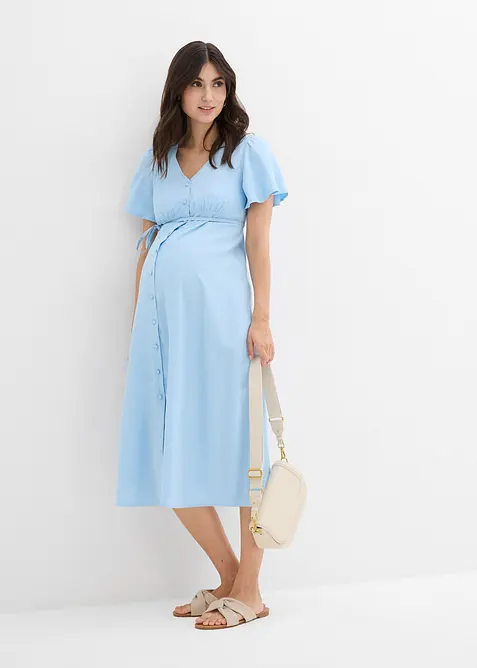 Těhotenské a kojící šaty s knoflíkovou lištou, bonprix