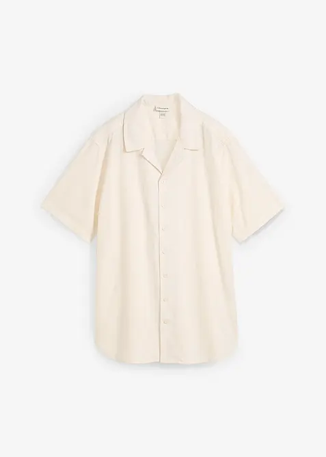 Košile s podílem lnu, krátký rukáv, bonprix