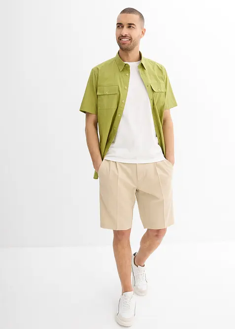 Košile z čisté bavlny, krátký rukáv, bonprix